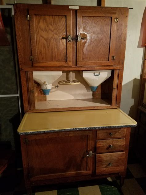 Size: complete: 70” tall x 43” wide Top- 39. . Hoosier cabinet for sale